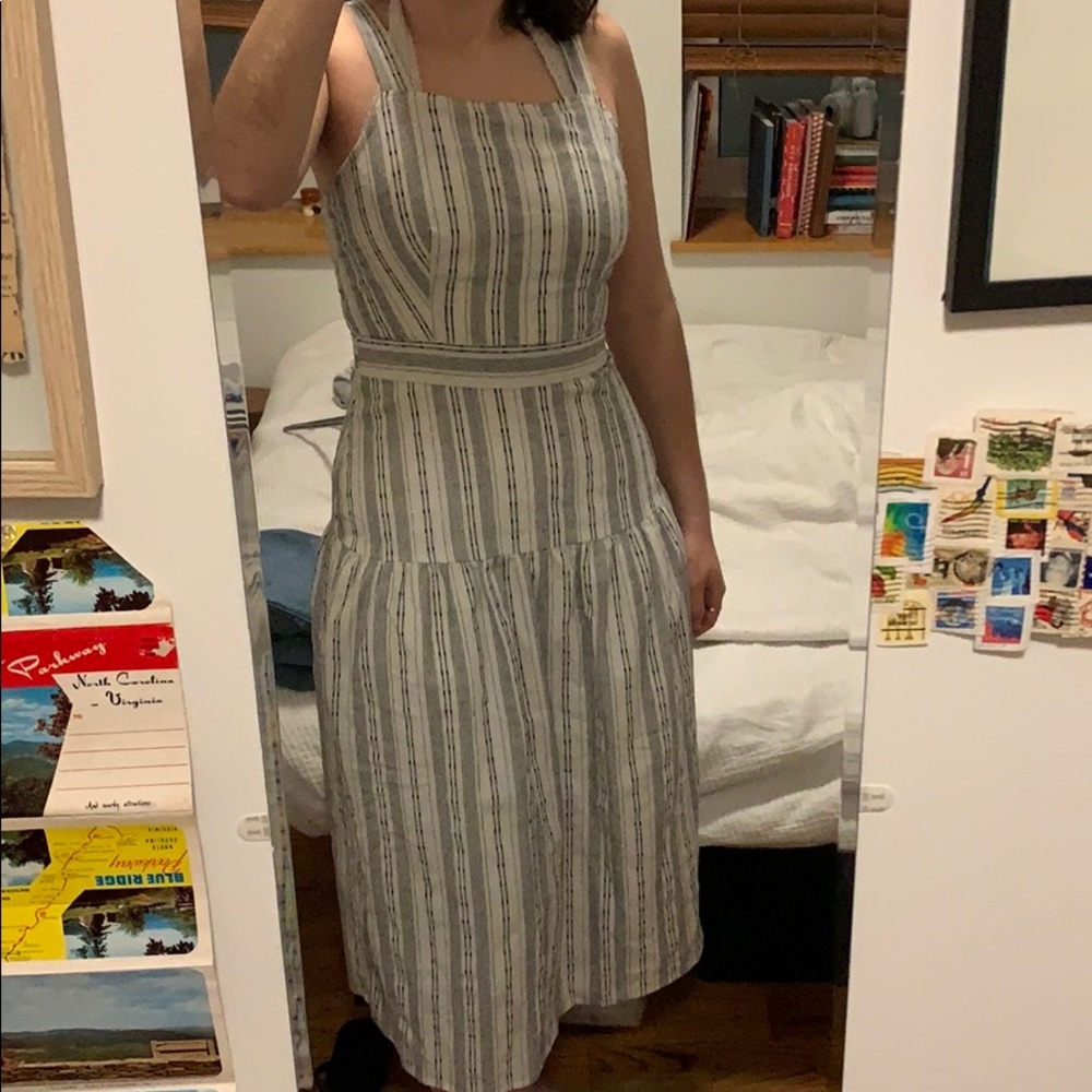 First Monday striped dress